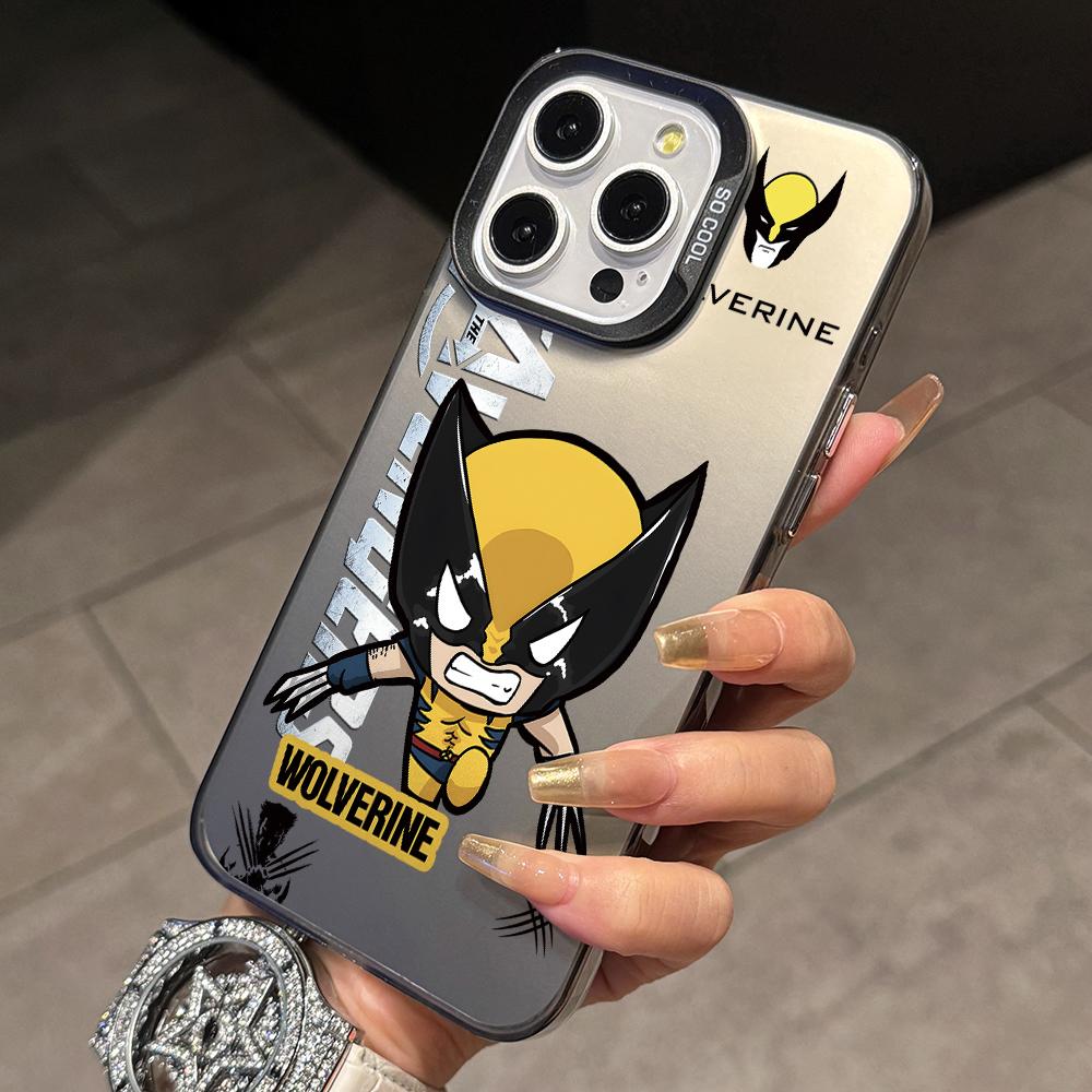 

Cartoon Logan Howletts Wolverins Phone Case for iPhone 17 Air 16 16e 15 14 Plus 13 12 11 Pro Max X Xs XR 8 Colorful Silver Cover iPhone 13