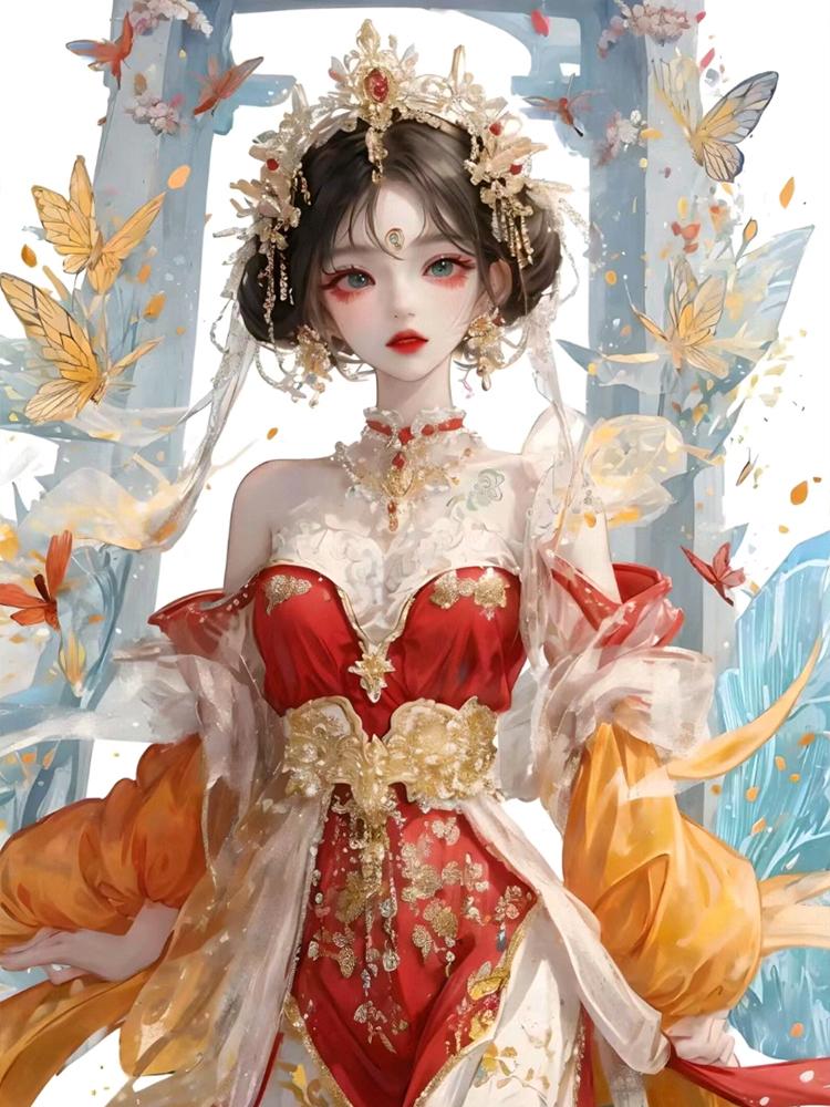 Handmade DIY Japanese 5D Anime Diamond Painting Cartoon Girl Full Circle Square Cross Stitch Mosaic Home Decoration