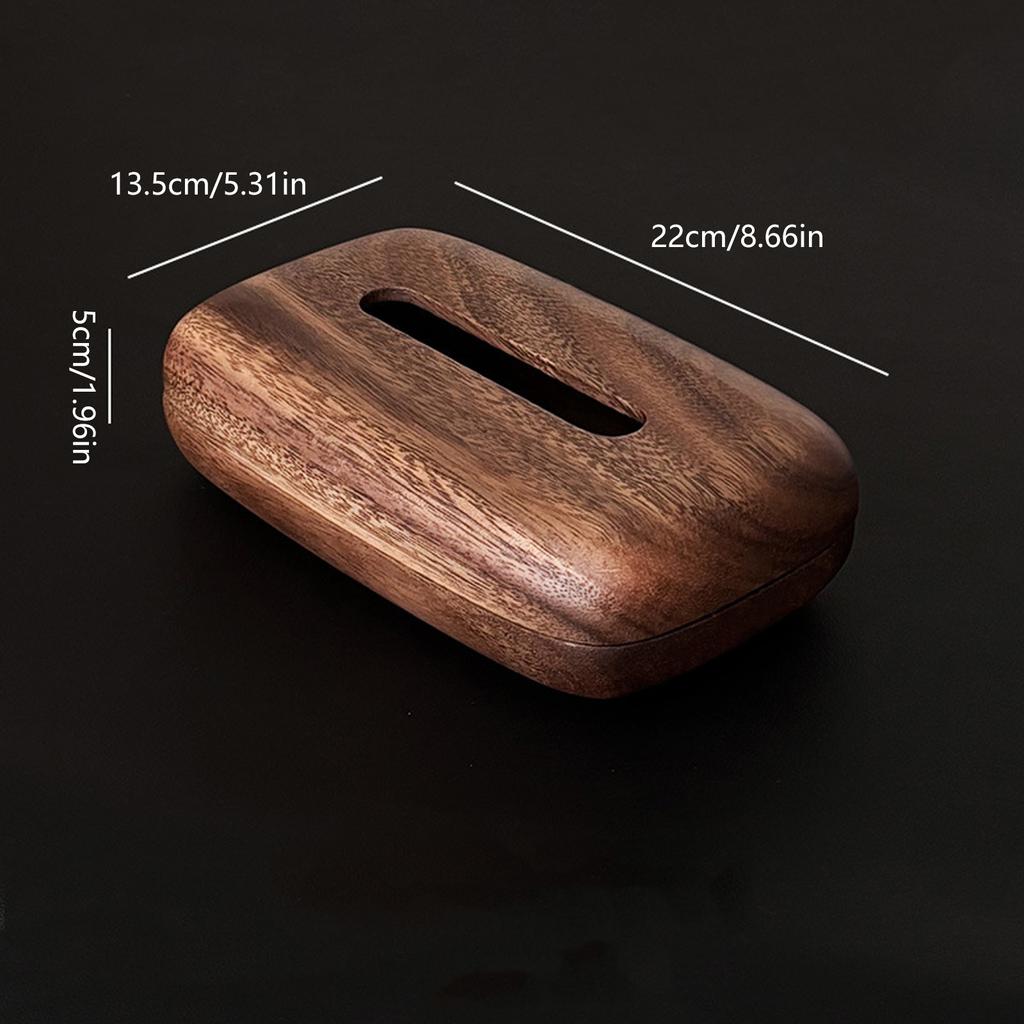 Paper Towel Holder Walnuts Tissue Box Cover for Desk and Bathroom Decoration Elegant Napkin Dispenser