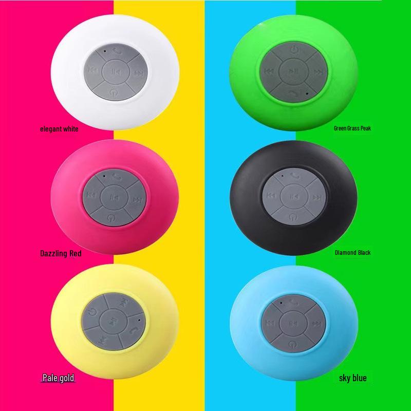 BTS06 Waterproof Bluetooth Speaker: Large Suction Cup, Mini Subwoofer, Perfect for Outdoor, Home, Desktop, and Bathroom Use