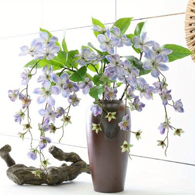 Künstliche Jasmin-Hängeblumen für den Balkon, künstliche Seidenblumen wie echt, für Hochzeiten, Blumenparty-Dekor, Wohnaccessoires, Frühlingsdekor, 3 Stück