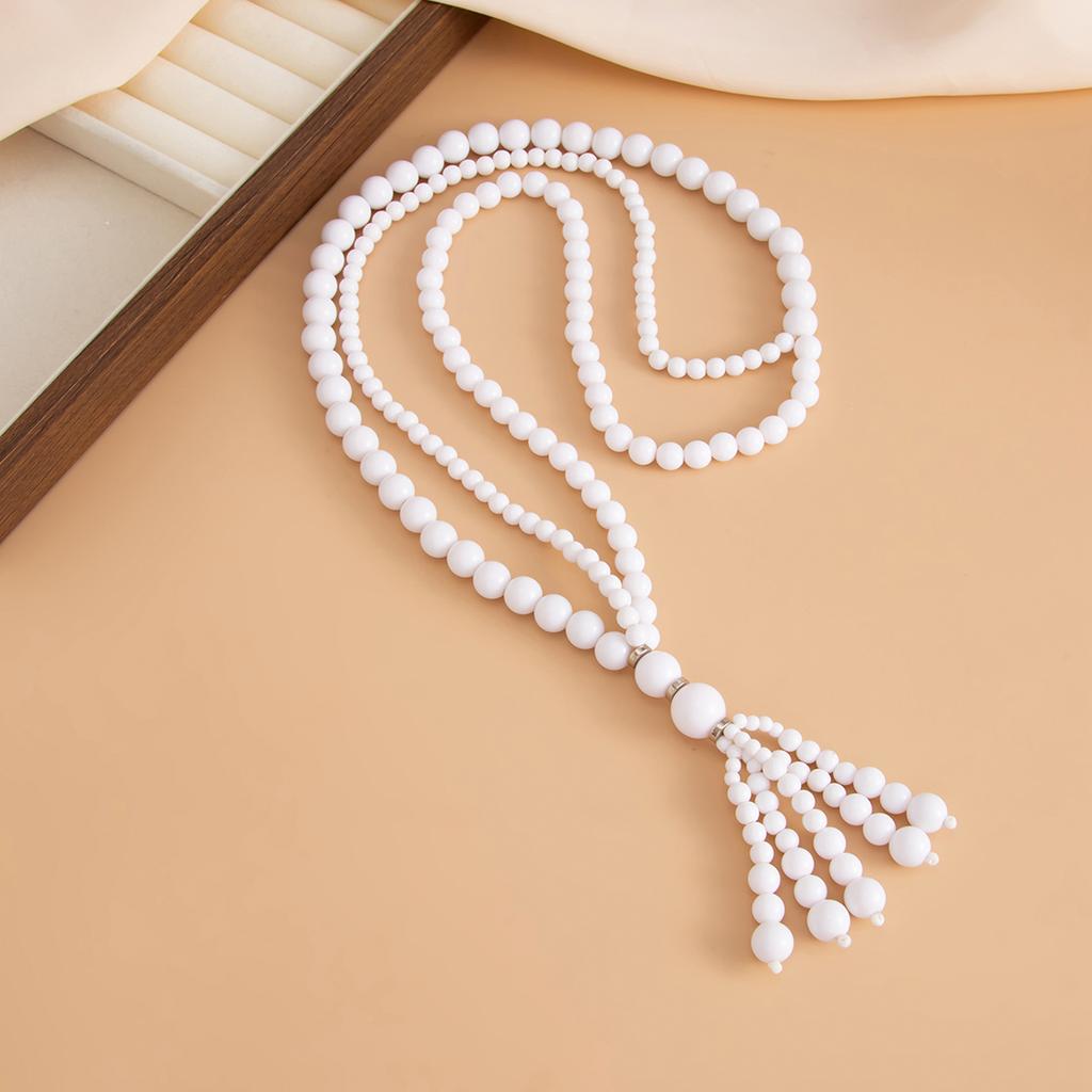 Ingemark Vintage Simple Acrylic Beads Long Necklaces for Women Trendy CCB Sweater Pendant Neck Accessories New Year Jewellery