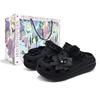 Crocs Crush Clog Aoyama Ink Camellia Gift Bag Simple and Versatile Fashion Trend Casual Hole Shoes Women's Black