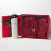 Winter Knit Hat Scarf Gloves Set With Insulated Thermos Cup Gift Box Christmas New Employee
