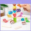 Wooden Animal Stacking Toy With Water Based Paint For Child Development And Parent Child Interaction