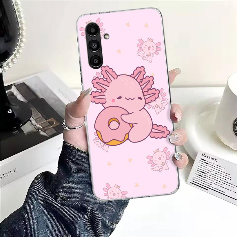 Cute Axolotl Kawaii Phone Case For Samsung Galaxy A13 A14 A15 A16 A17 A53 A54 A55 A56 A57 A33 A34 A35 A36 A37 A23 A24 A25 A26 Ga