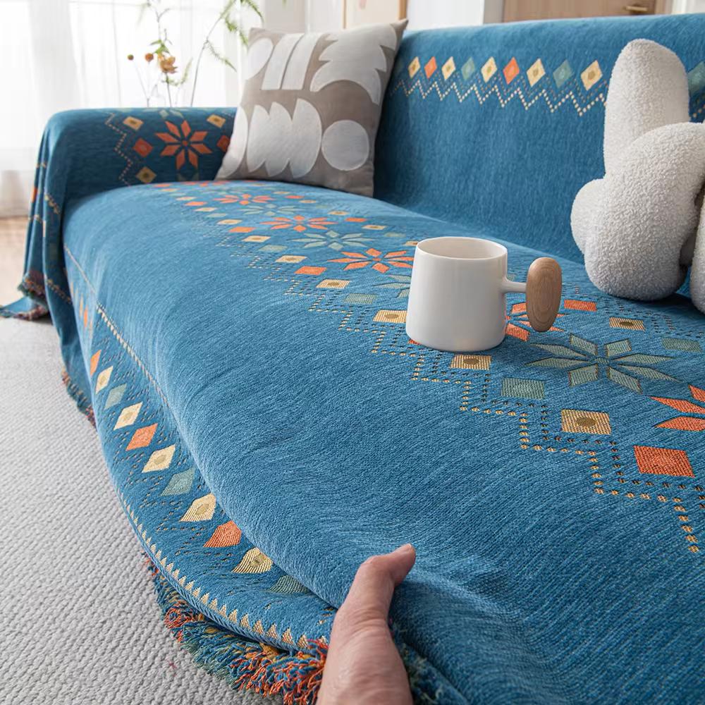 Durable Sofa Towel Universal Chair Seat Cover Anti-scratch Cushion Couch Cover for 3 Seater Sofa Blanket Slipcover Boho Decor