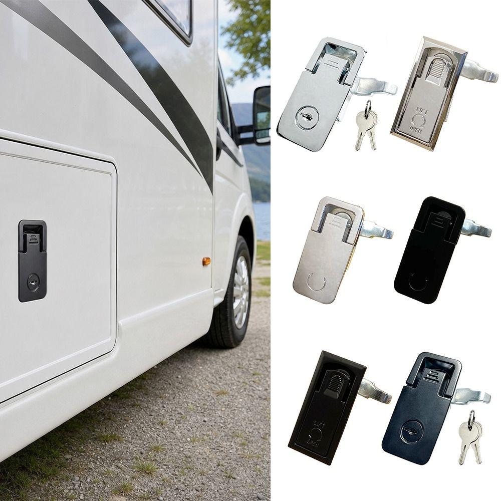 with Keys Distribution Box Lock Zinc Alloy Cabinet Lock RV Compartment Latch  Hardware Lock