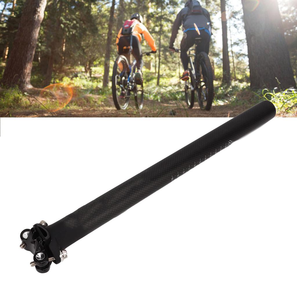 31.6mm Bike Seatpost Tube Carbon Fiber Ultralight Bike Shock Absorber Post for Outdoor Riding