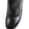 LOUIS VUITTON Ankle boots Monogram Studs Side Zip Black brown leather Women 36 Used