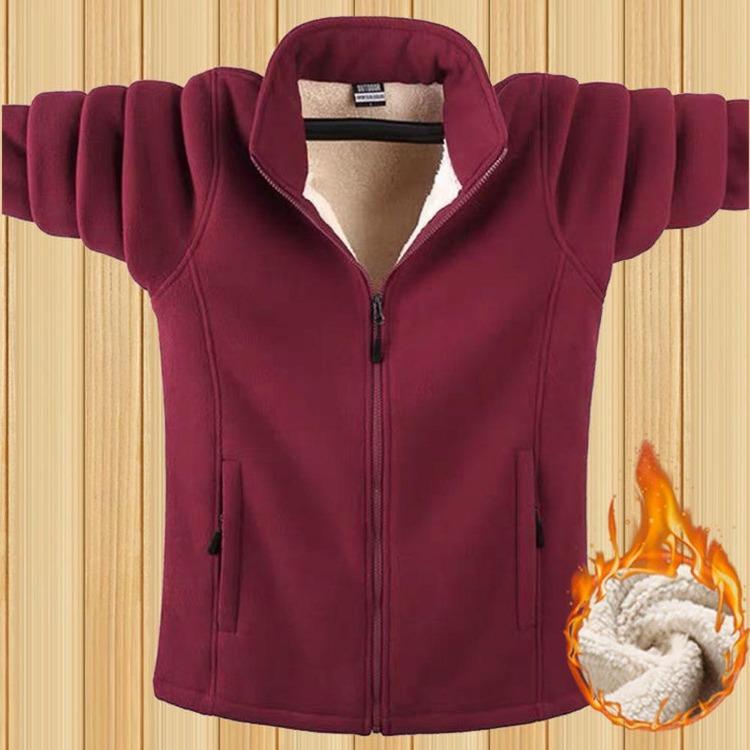 Plus Size 9XL Warm Solid Color Fleece Sweatshirt for Men Autumn Winter Thicken Clothing