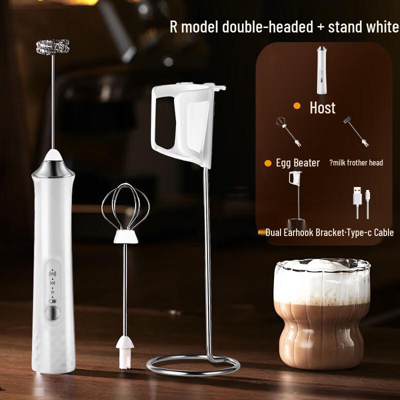 

ZISIZ Dual-Head Handheld Electric Egg Beater & Milk Frother