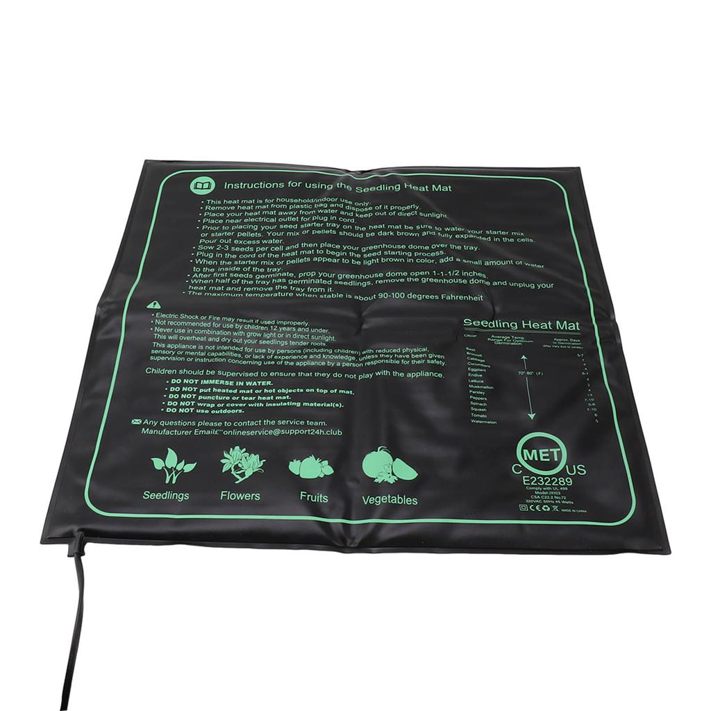 Pflanzenheizmatte Wasserdichte Anzuchtheizmatte Heizmatte für Pflanzen Keimung Anzucht 50x52cm