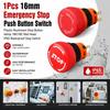 1Pcs 6Amp Current Emergency Stop Push Button Switch Mushroom Stop Button  for Emergency Stop Control