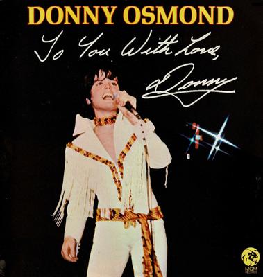 LP Record DONNY OSMOND - To You With Love, Donny 2315064 MGM Records 1972 Australia Pop Used