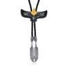 Nature Inspired Distinctive Bolo Tie With Gold Eagle Pendant Versatile Accessory Everyone For