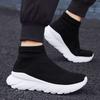 Fashion Knitting Height Increasing Women's Medium Heel Shoes Oxford Cute Heels For Women Dark Blue Shoes Sneakers Sports Overseas