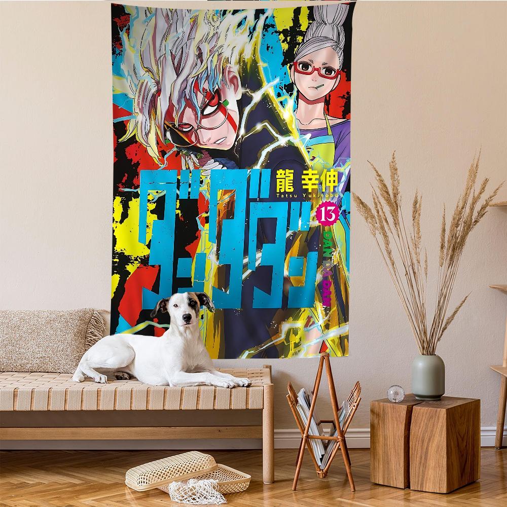 Urban Anime Girl Tapestry Wall Hanging Bold Eyeglasses Expressive Characters Perfect for Otaku Bedroom Trendy Room Decor
