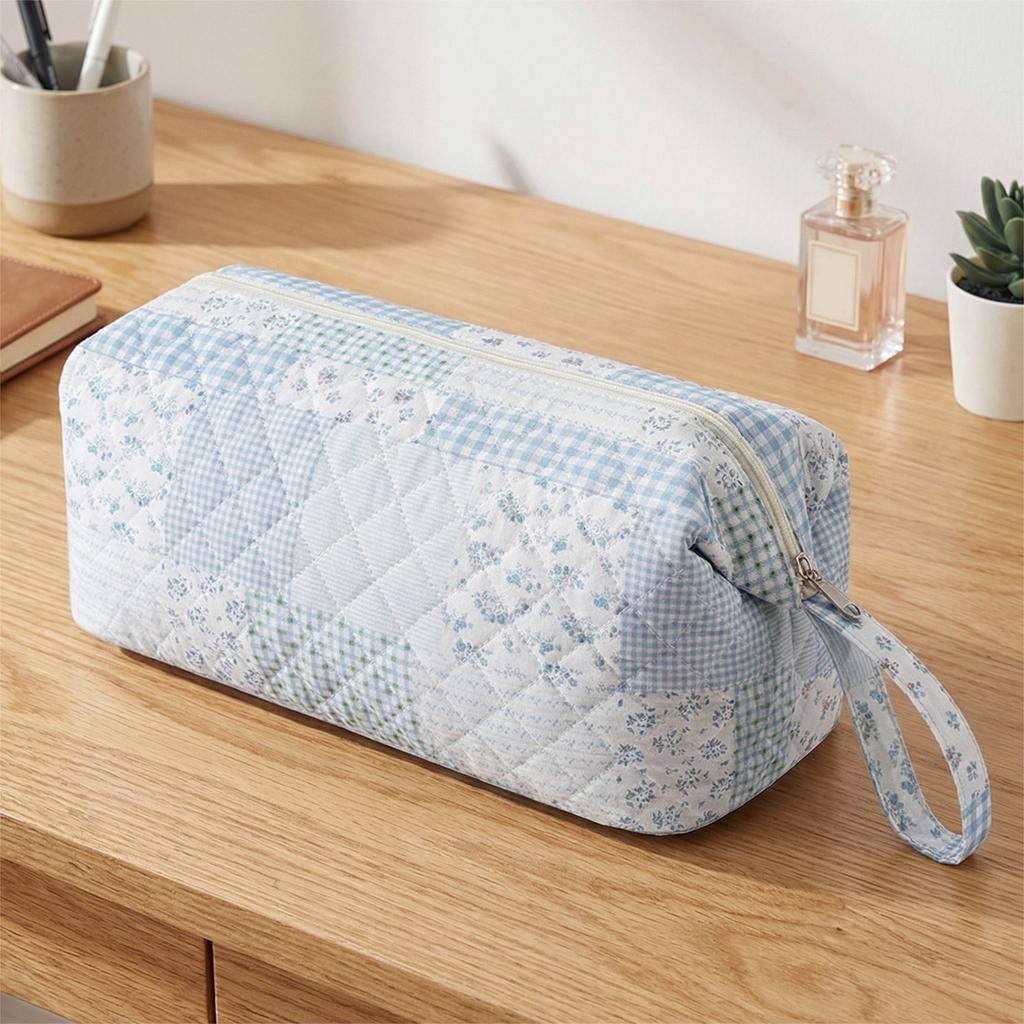 Quilted Travel Case with Handle & Zipper Travel Organizer Large Capacity for Airwrap Hair Dryer Shark Flexstyle