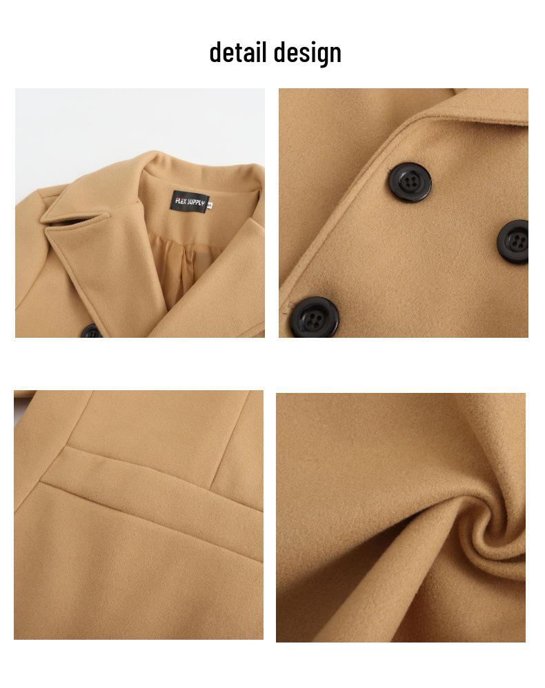 Men's Mid-length Wool Coat: European & American Style for Autumn/Winter