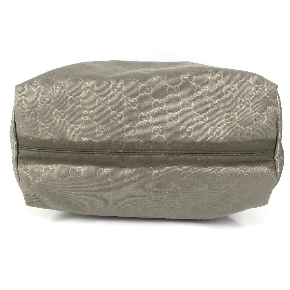 GUCCI 282439 GG logo Bag Tote Bag Hand Bag Leather / Nylon pink/gray