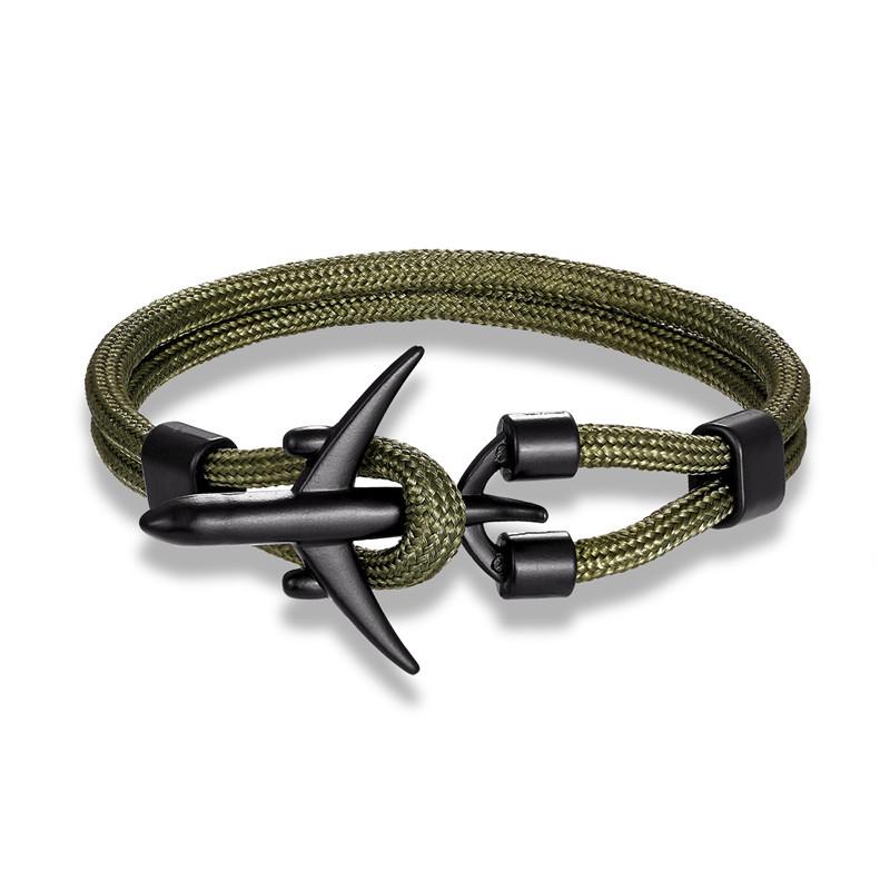 Trend Jewelry, Wind Jewelry, Men'S Polyester 550 Umbrella Rope Airplane Bracelet