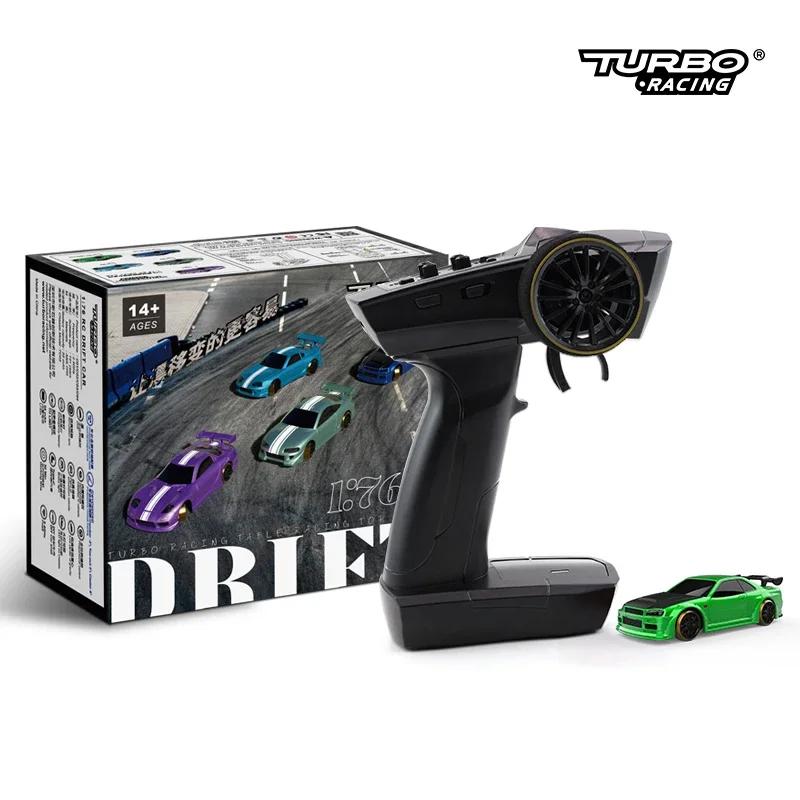 TURBO RACING 1:76 Drift Car C61 C62 C63 C64 Flat Running C74 C75 Full Scale Mini Remote Control Car Rc Simulation Desktop RTR
