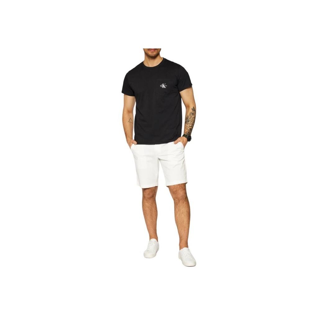 Calvin Klein Letter Print Casual Short Sleeve T-Shirt Men Tops Black J30J317294-BEH