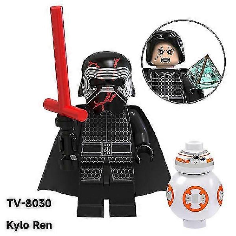 8 st/set Star Wars Serien Byggklossar Minifigurer Leksak Darth Maul Obi-wan Rey Montering Actionfigurer Leksaker Barn Fans Samlarobjekt Gåva