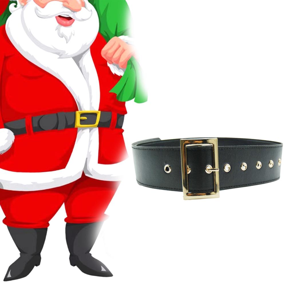 Christmas Santa Belt for Adults Adjustable Pin Buckle Belt Men Women Santa Belt for Christmas Cosplay Novelty Accessory
