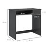 Compact Computer Desk with Keyboard Tray and Drawer, Study Desk, Writing Desk for Home Office, Grey