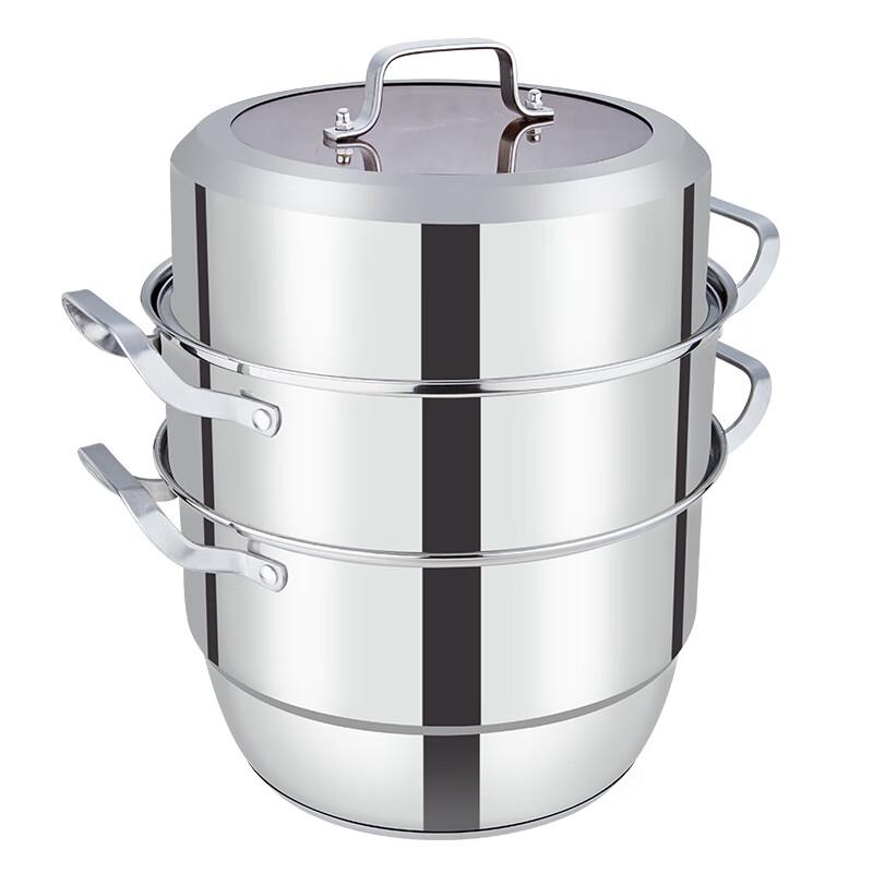 Drume 3-stufiger Edelstahl-Dampfgarer Topf