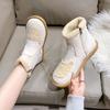Neue Samt-Schneestiefel Winter wasserdicht und rutschfest dicksohlige Baumwollschuhe verdickt und warm