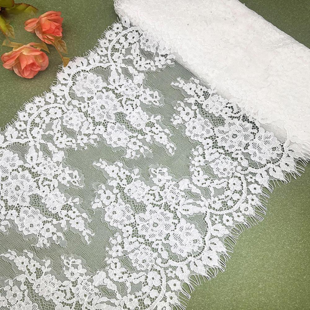 3M/Lot Eyelash Lace Trim  Skirt HemSleeves Neckline Lace Clothing Veil Decoration Material Fabric