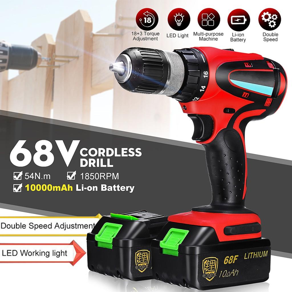 54N.m Electric Impact Wrench Socket Wrench Hand Drill Hammer Tool LED Working Light Brushless Cordless 202*240mm