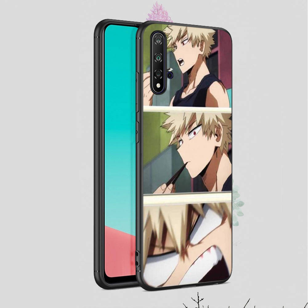 DT14 My Hero Academia Case for iPhone 16 15 Plus 14 13 12 11 Pro 8 7 6S 6 SE 5S X XR XS Max Realme C30 C33 C31 9I Huawei P30 Black Soft Cover