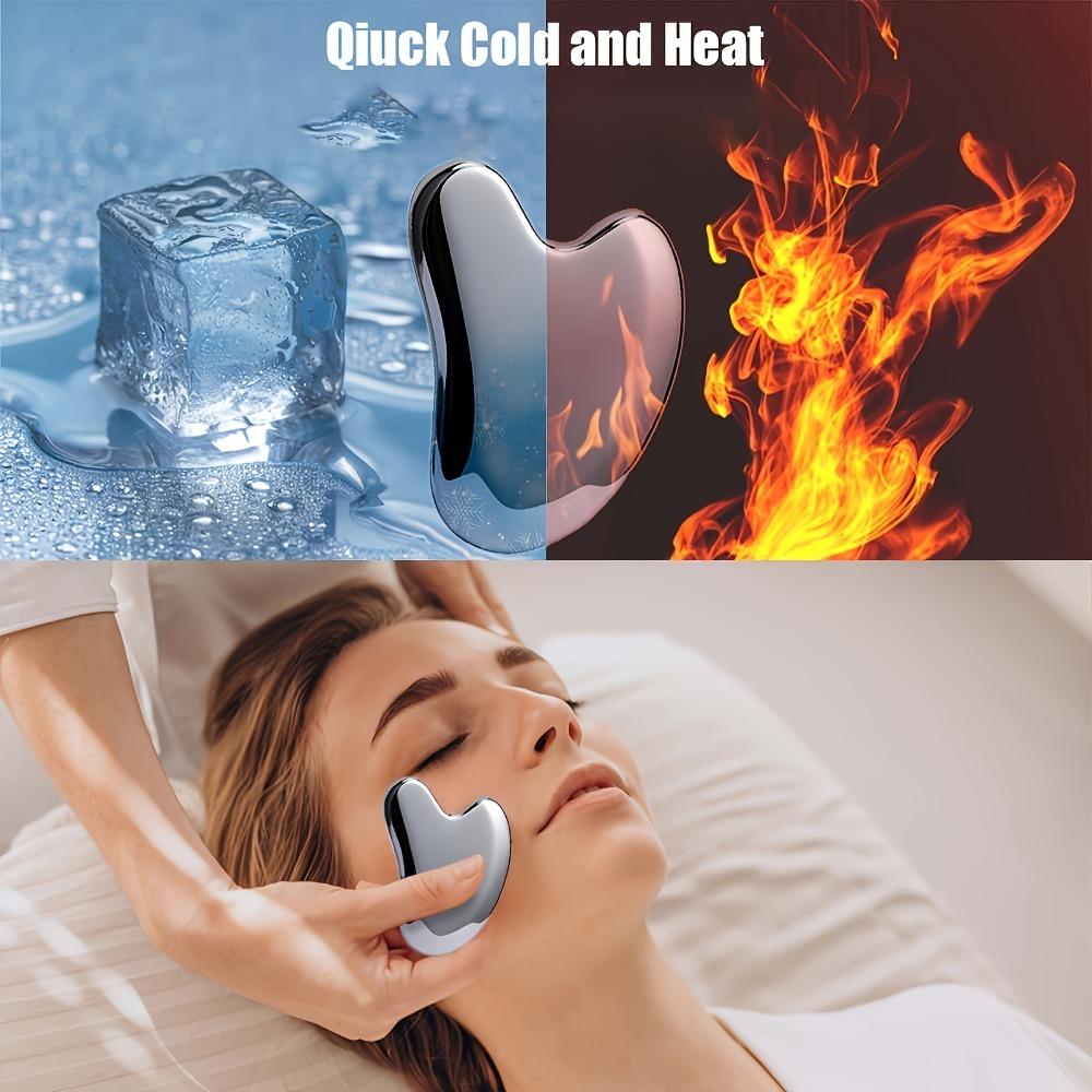 Thick Stainless Steel Dolphin Gua Sha Facial Tool Battery-Free Eye & Face Massage Board for Deep Tissue Pressure