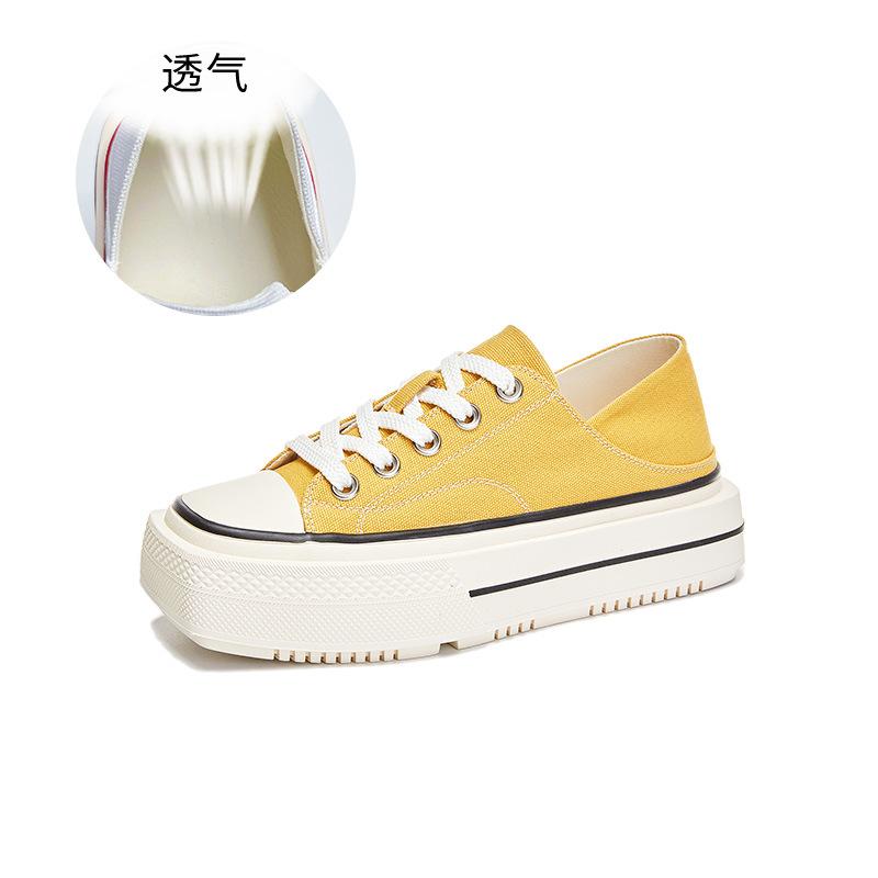 Square head two wear little white shoes women's autumn new women's platform casual board shoes breathable versatile flat-soled women's shoes