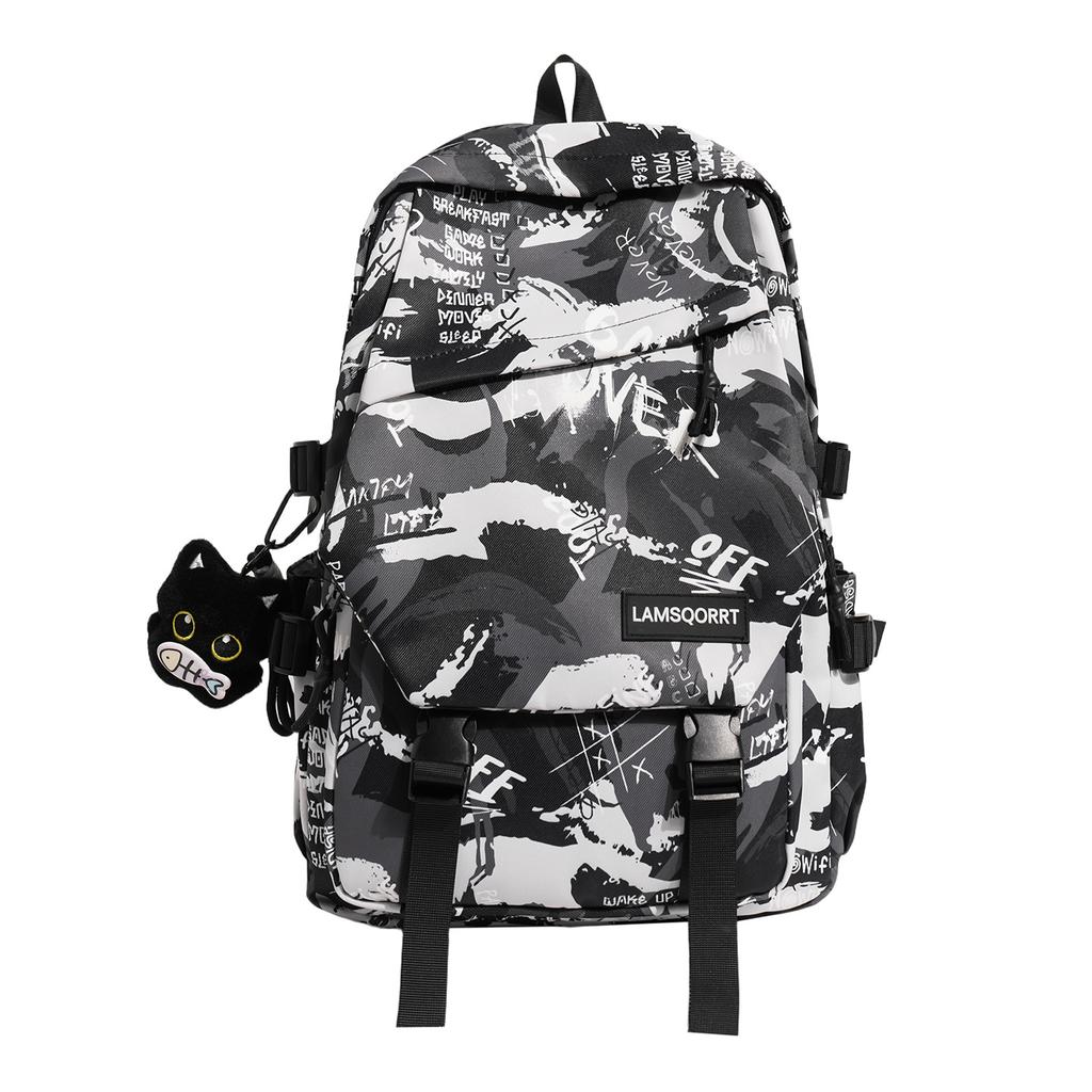 Zaino alla Moda Popolare Graffiti Grande Capacità Doppio Zaino Nuovo Zaino Casual Zaino per Studente di Scuola Media
