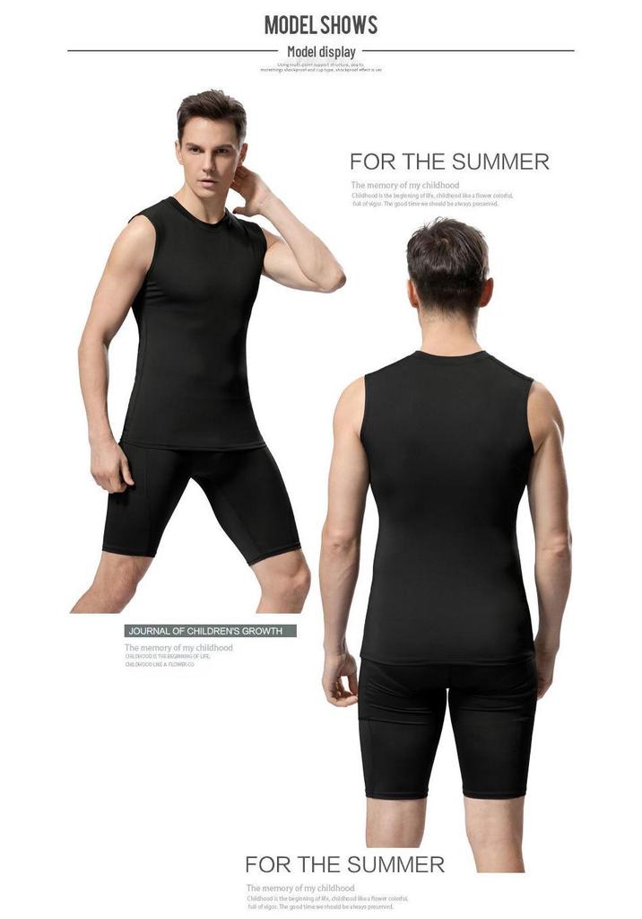 Men's Quick-Dry Sports Vest - Summer Sleeveless Basketball Fitness Top, Sweat-Absorbing, Casual Pure Color Sportswear