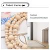 Curtain Tiebacks-Wood Bead Curtain Tie Back Beaded- Window Tieback Natural Wooden Decorative