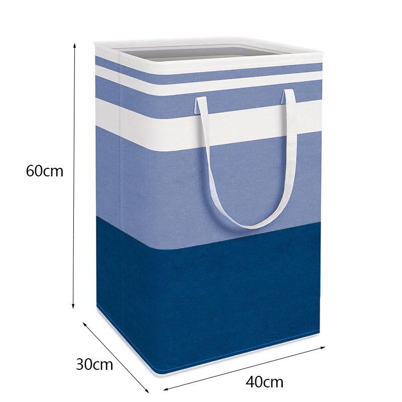 Foldable Cotton Linen Laundry Toy Storage Basket - Waterproof, Large Capacity