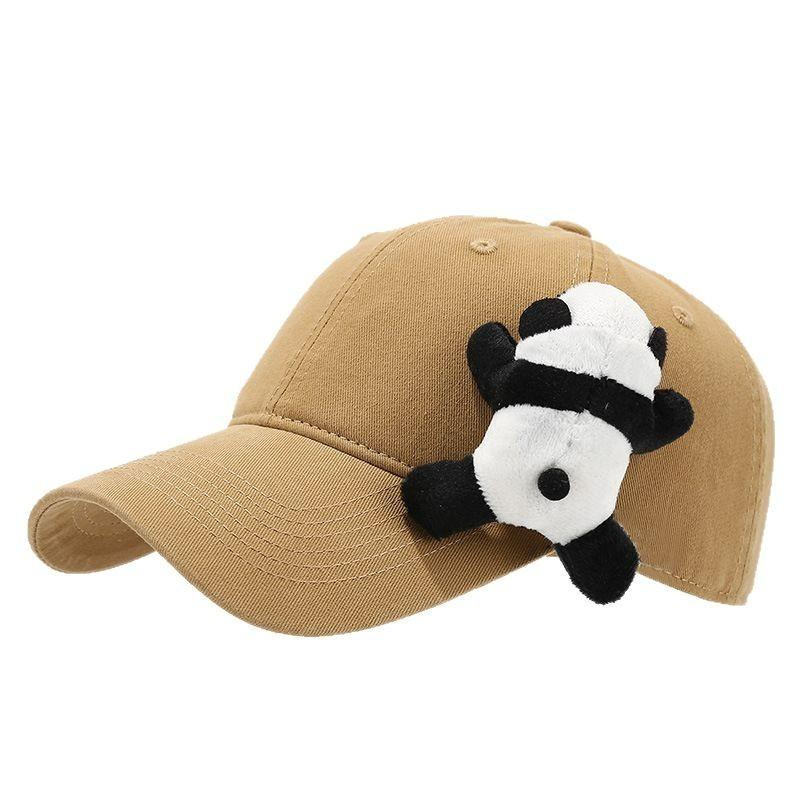 Cartoon Panda Baseball Cap With Sun Protection And Breathable Cotton For Casual Wear