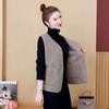 Trendy Women's Imitation Lambswool Vest Cardigan - New 2026 Spring/Autumn Sleeveless Outerwear
