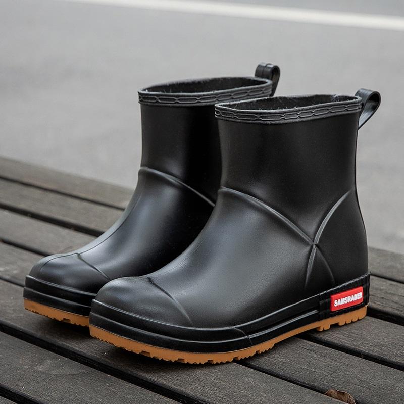 Short Rain Boots Anti Slip Waterproof Ankle Rain Shoes Casual Outdoor Water Boots 36