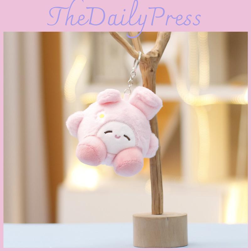 Mini Kirby Adorable Plushie Pendant With Rabbit Appearance For Backpack Decor