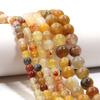 6 8 10mm Natural Stone Yellow Dragon Agate Beads Round Loose Spacer Beads For DIY Jewelry Making Necklace Bracelet Accessories