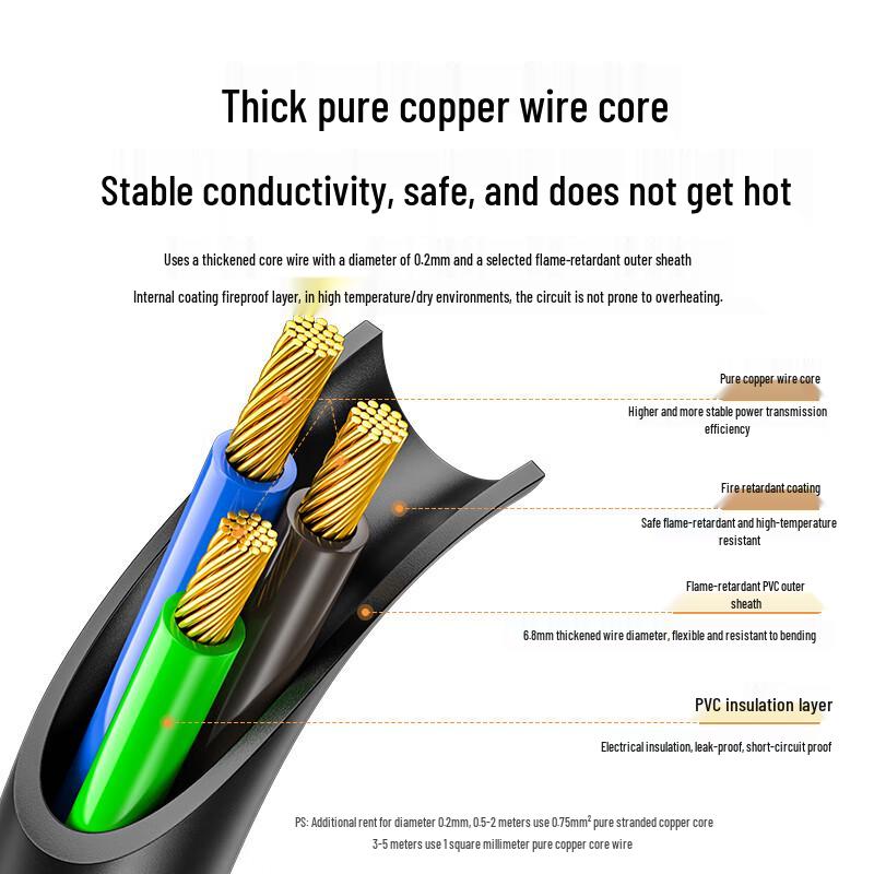 Sanze IEC C13 Angled Power Cord 1.8m
