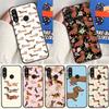 Cartoon Dachshund Dog For Huawei Nova 5T 9 10 SE 12i 12s 11i Y91 Y90 Y60 Y70 Y72 Y61 P60 P30 Pro P20 P40 Lite Case