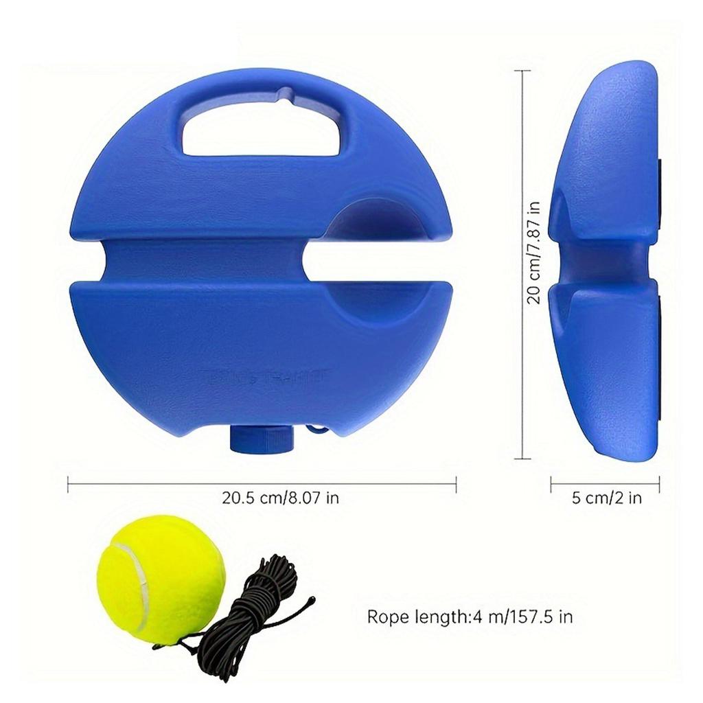 Tennis Trainer Rebound Ball for Beginner Indoor/Outdoor, Training Equipment with Elastic String Weighted Base, Portable Tennis Trainer for Kids Adults